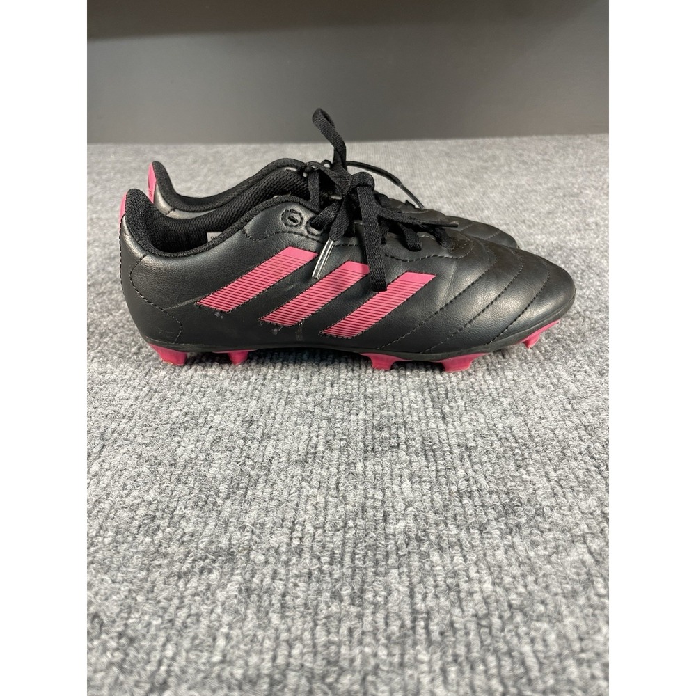 Adidas Kids Soccer Cleats Goletto VII FG Black Pink Size 3.5